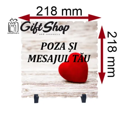 Placheta lemn personalizata dimensiune 218x218 mm